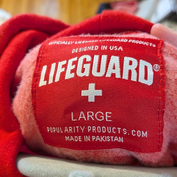 Red Lifeguard Men's Pullover - Picture 10 of 10